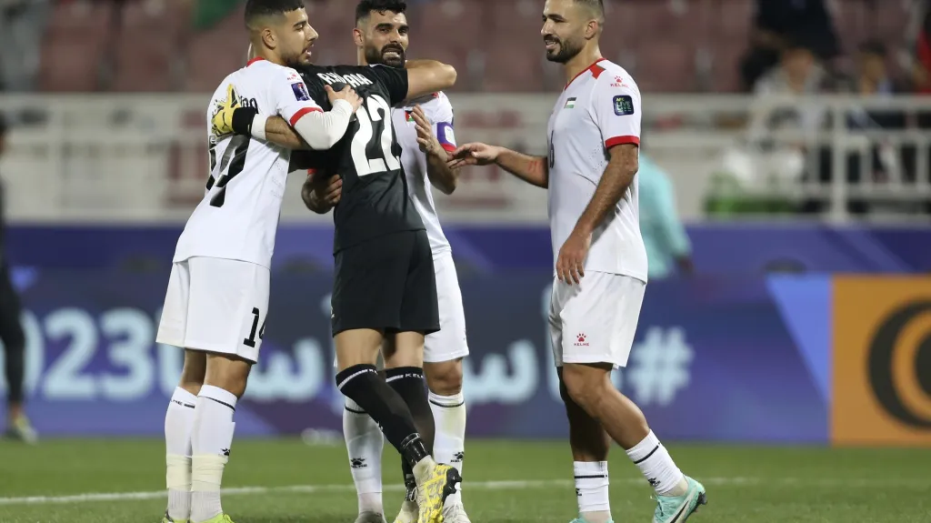 Palestinci slaví postup na fotbalovém mistrovství Asie