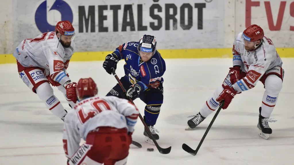 Zlínský Adam Zbořil v utkání proti Třinci