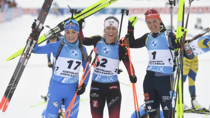 Sestřih stíhačky biatlonistek v Kontiolahti