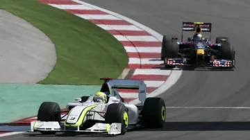 Jenson Button a Sebastian Vettel