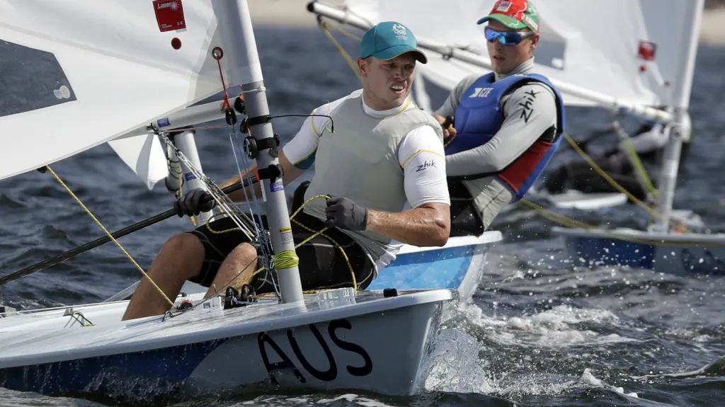 Australský jachtař Tom Burton (vlevo) a Jan Teplý při tréninku v Riu