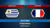 Sestřih utkání Uruguay - Francie