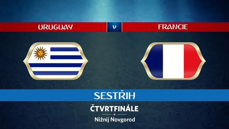 Sestřih utkání Uruguay - Francie