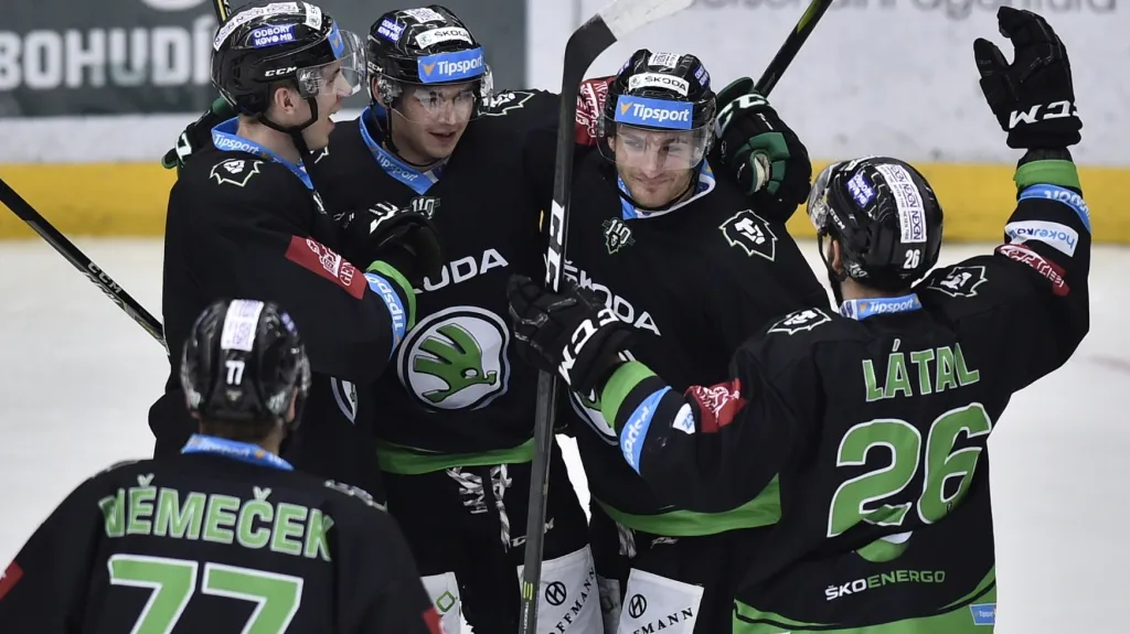 Radující se hráči Mladé Boleslavi