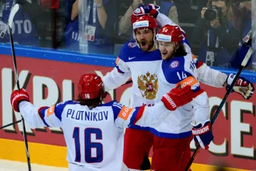 Radost hokejistů Ruska