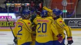 Gól v utkání Švédsko - Česko: Fransson - 1:0 (4. min.)