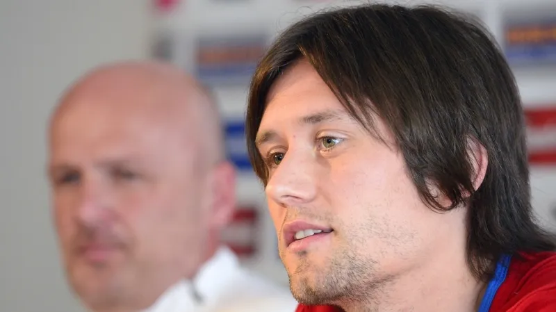 Tomáš Rosický a trenér Bílek