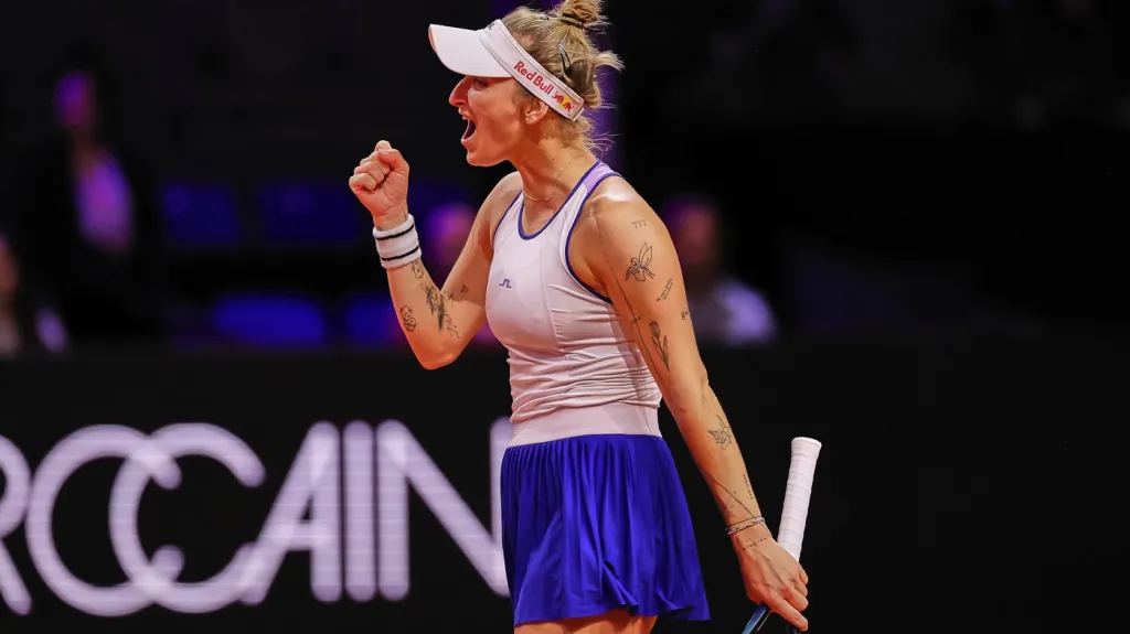 Markéta Vondroušová na turnaji WTA ve Stuttgartu
