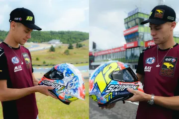 Filip Salač představil speciální design helmy pro Brno