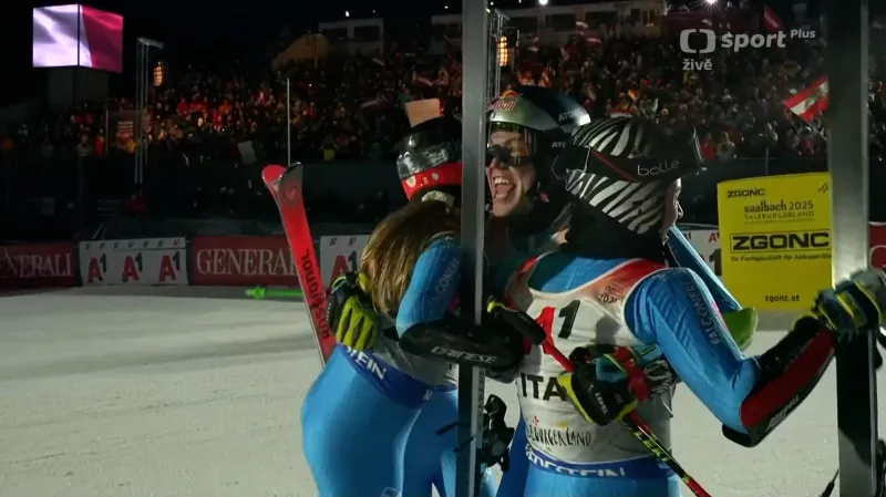 Finálový souboj Švýcarsko – Itálie v paralelním závodě družstev na MS