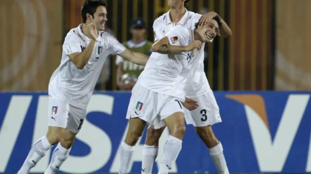 Radost italských fotbalových mladíků