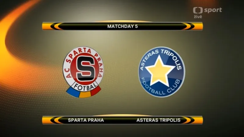 Sestřih utkání Sparta Praha - Asteras Tripolis