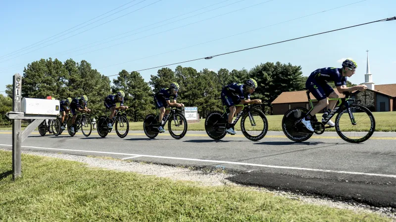 Trénink Movistaru ve Virginii