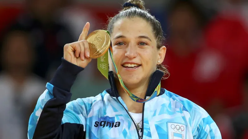 Argentinská judistka Paola Paretová se zlatou medailí z OH v Riu de Janeiro