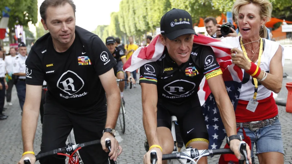 Johan Bruyneel s Lancem Armstrongem na Tour 2010