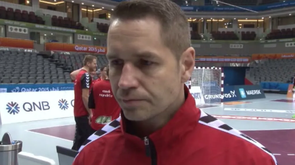 Trenér házenkářů Jan Filip před utkáním se Švédy