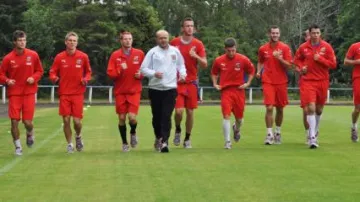 Trénink fotbalové jednadvacítky