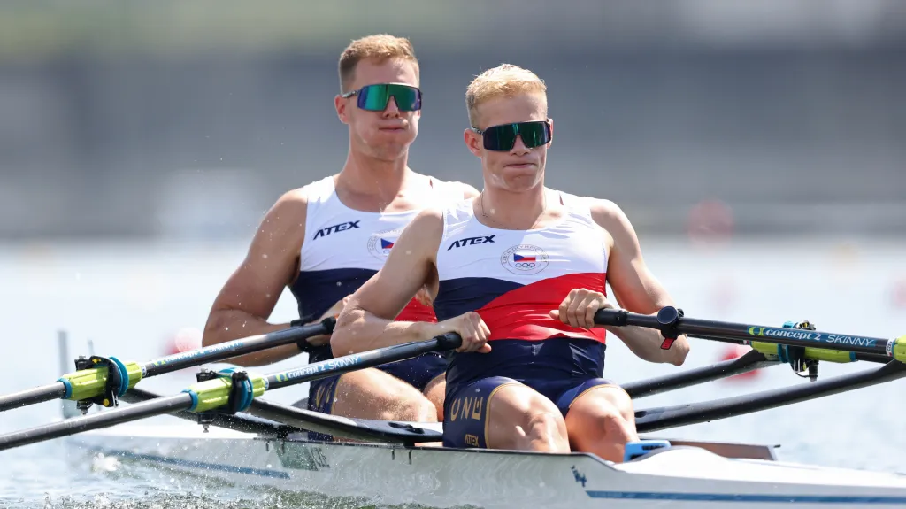 Jakub Podrazil a Jan Cincibuch během olympijského závodu