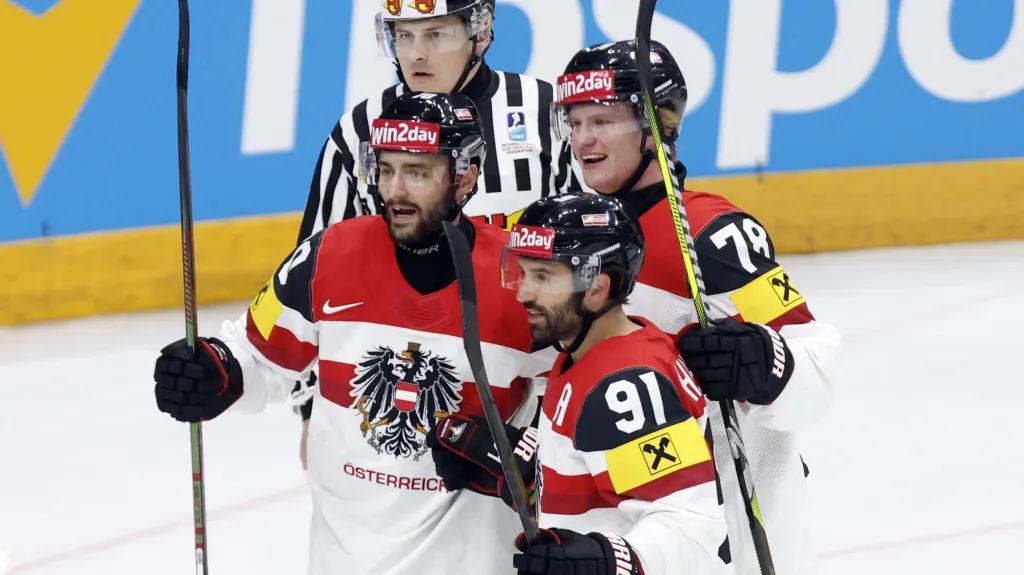 Radost hokejistů Rakouska
