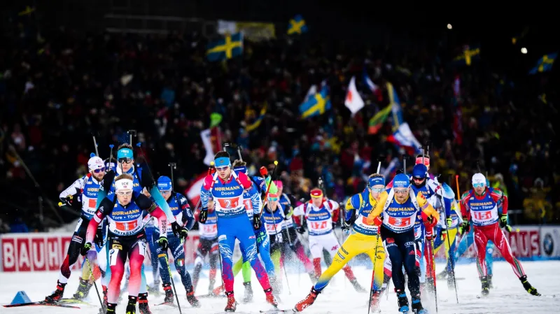 Štafeta biatlonistů v Östersundu