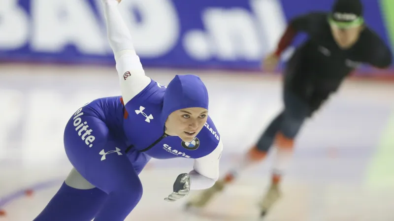 Heather Richardsonová v závodě na 500 metrů