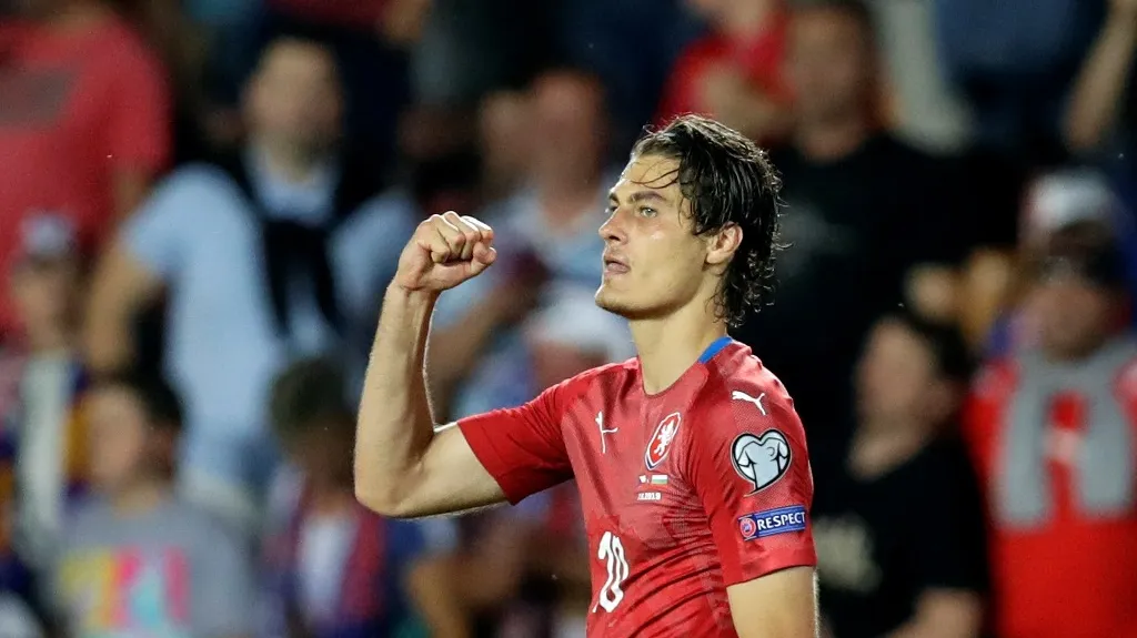 Patrik Schick se raduje z gólu