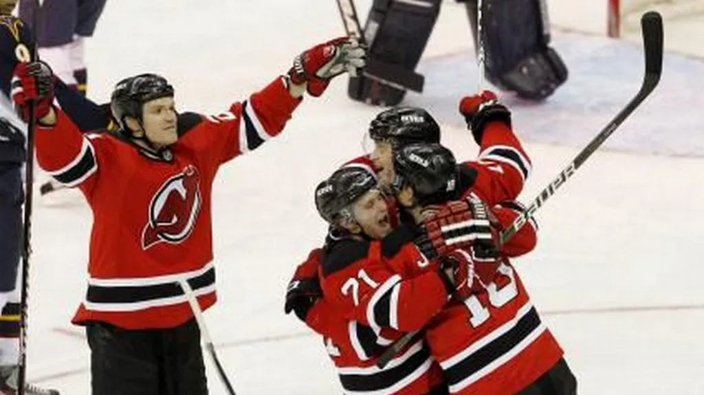 Radost hráčů New Jersey Devils