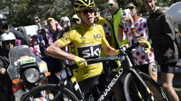 Chris Froome se svým kolem