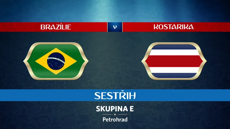 Sestřih utkání Brazílie - Kostarika