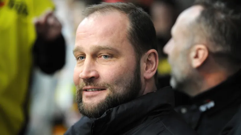 Jiří Šlégr na střídačce s Miloslavem Hořavou