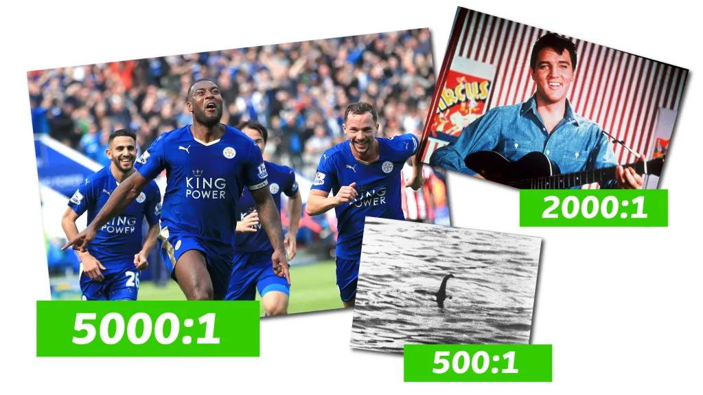 Sázkové kurzy na Leicester, Lochnesku a Elvise