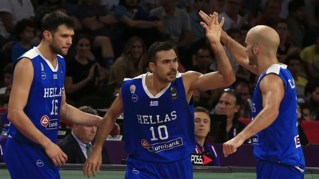 Radost basketbalistů Řecka