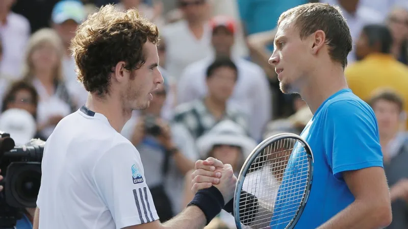 Andy Murray a Tomáš Berdych po semifinále US Open