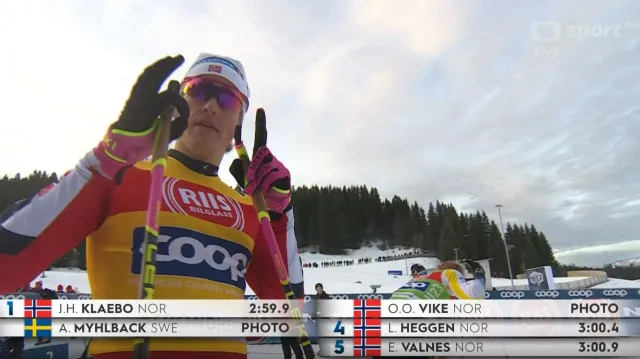 Vítězství Johannese Klaeba ve sprintu v Trondheimu
