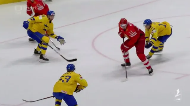 Gól v utkání Švédsko - Rusko: Malkin - 1:6 (38. min.)