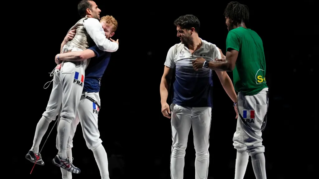 Radost francouzských fleretistů ze zisku zlata