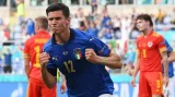 Gól v utkání Itálie - Wales: Pessina - 1:0 (39. min.)