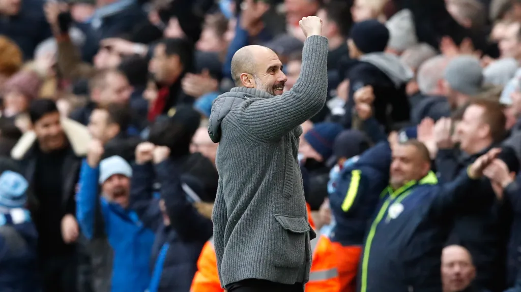 Radost kouče Manchesteru City Pepa Guardiola
