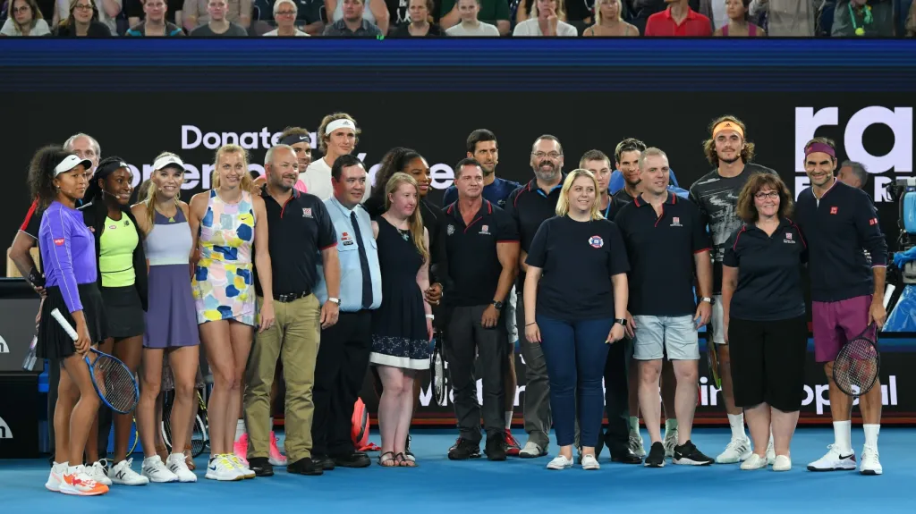 Tenisové hvězdy přispěly na pomoc požáry zmítané Austrálii