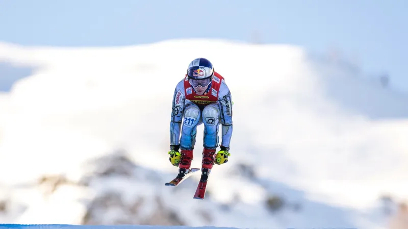 Jízda Ledecké v super-G v Zauchensee