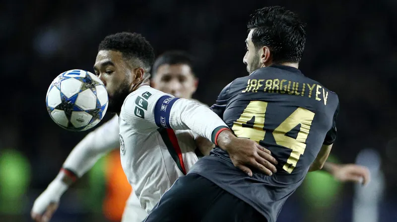 Utkání Ligy mistrů mezi Karabachem a Chelsea