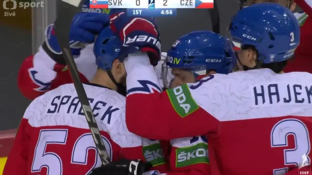 Gól v utkání Slovensko – Česko: Špaček – 0:2 (13. min.)