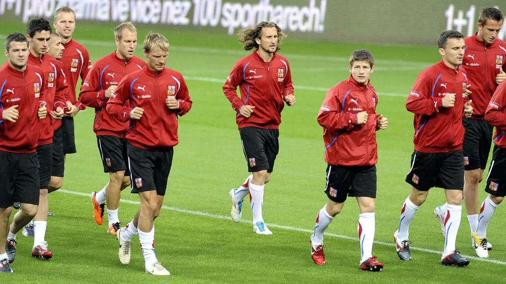 Čeští fotbalisté se připravují na zápas proti Ukrajině