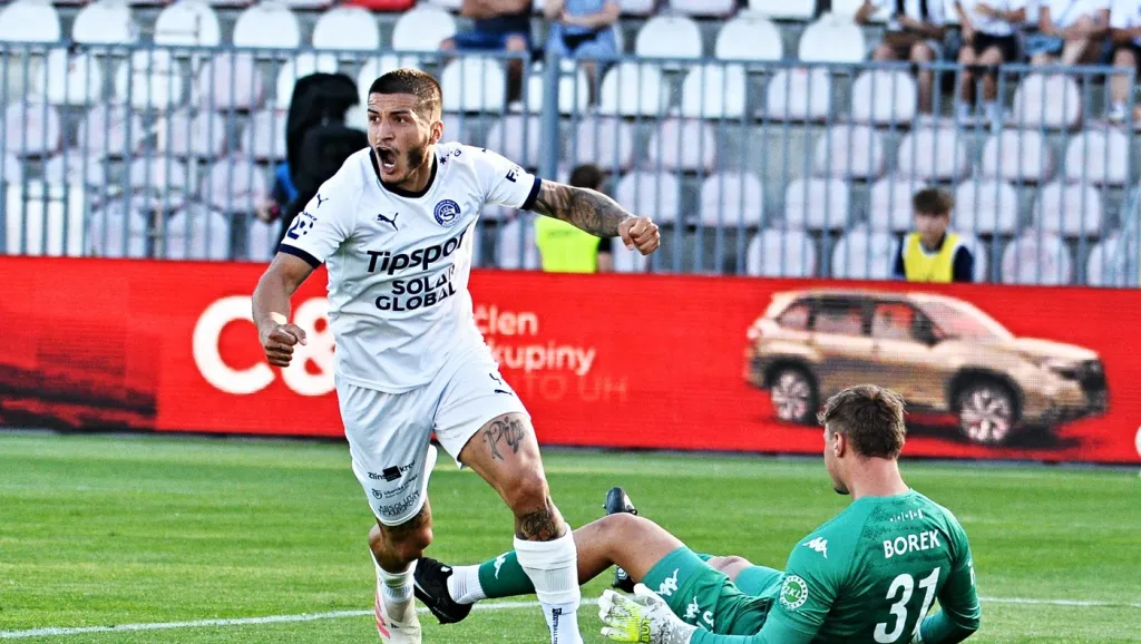 Alan Marinelli ze Slovácka a Jiří Borek z Artisu Brno