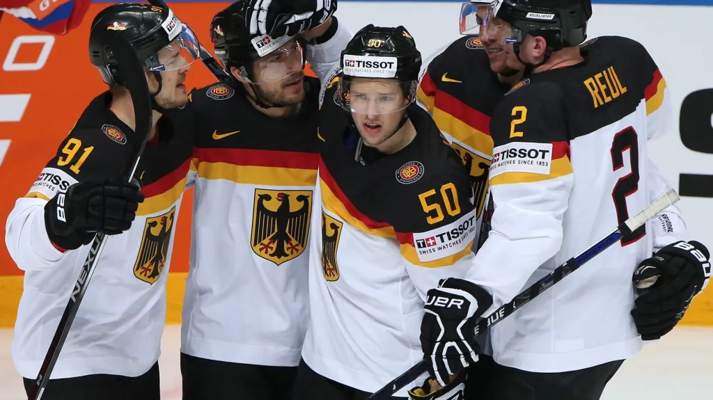 Radující se hráči Německa