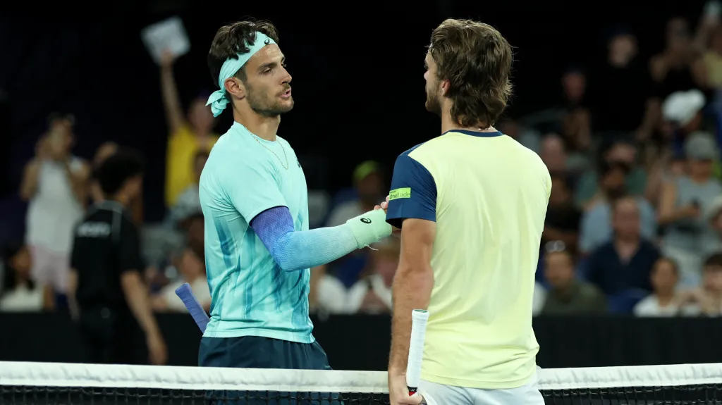 Lorenzo Musetti a Tomáš Macháč na Australian Open