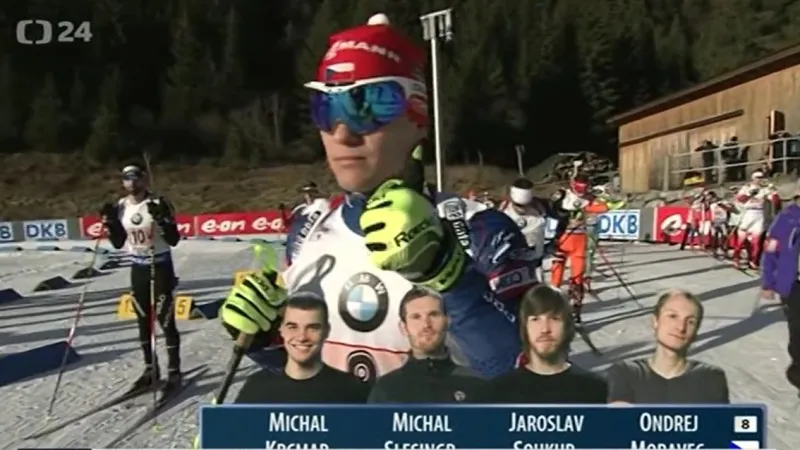 Sestřih závodu mužských štafet v Hochfilzenu