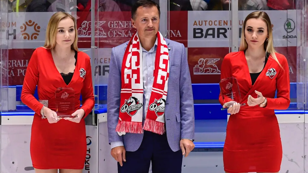 Petr Dědek při utkání Pardubic