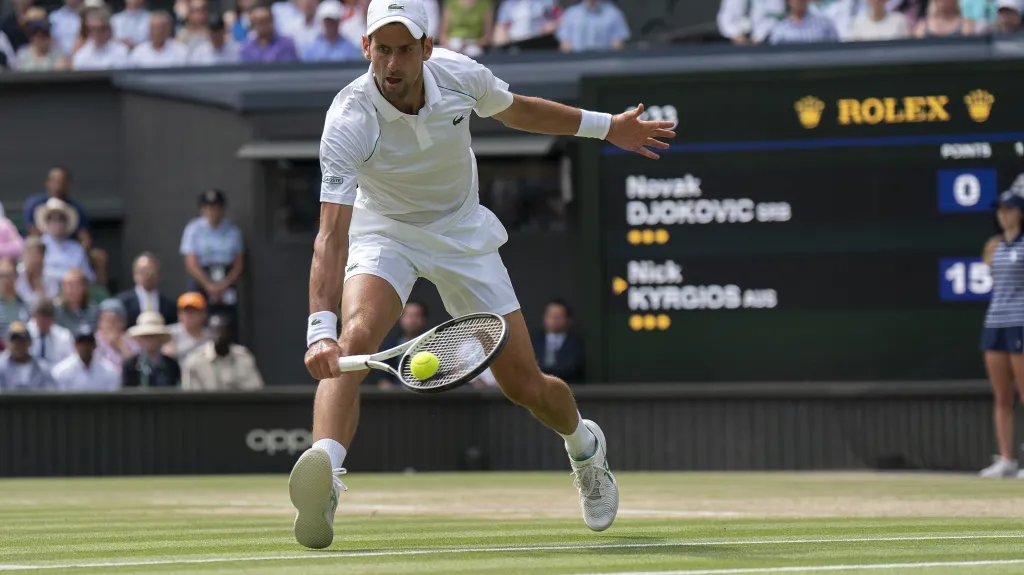 Novak Djokovič ve finále Wimbledonu