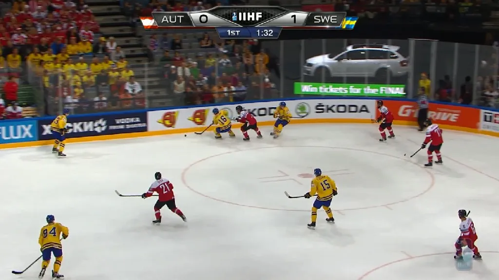 Gól v utkání Rakousko - Švédsko: Klefbom - 0:2 (19. min.)